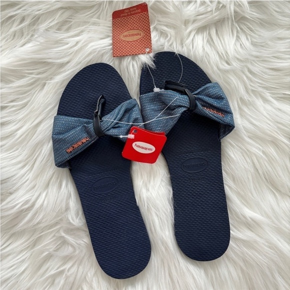 Havaianas Women's Blue Sandals - Picture 6 of 7